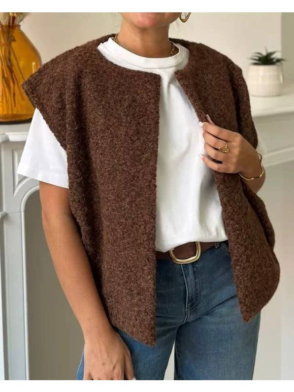 ESTEE BROWN - Wholesale Blazer - Women's - Sleeveless fur jacket - 87194