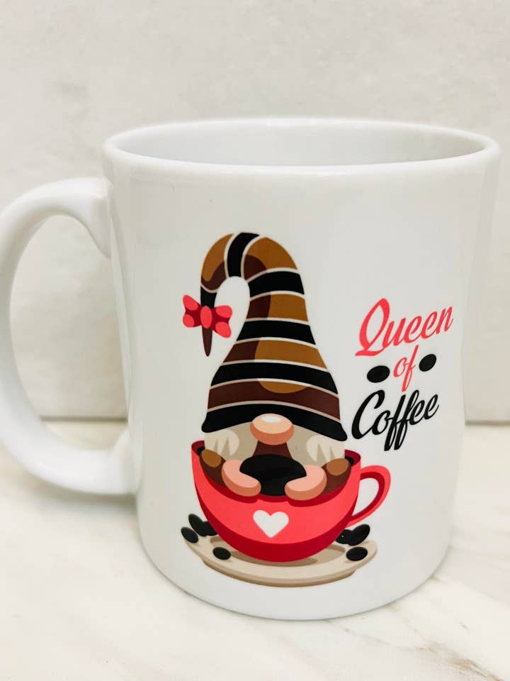 Queen of Coffee 11-ounce coffee mug for wholesale by Andi’s Shoppe