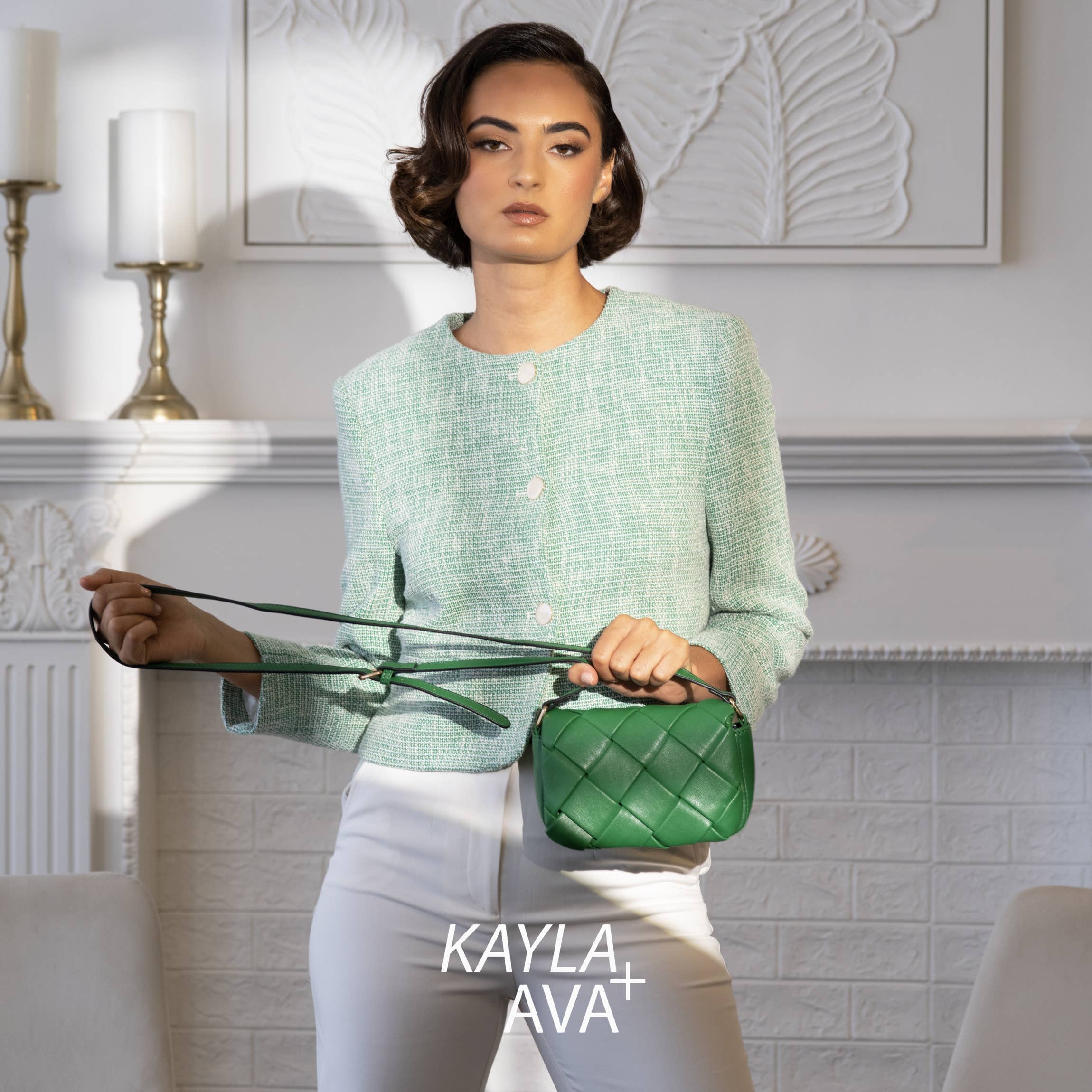 KAYLA+AVA - Wholesale Crossbody Bag - Women's - Emily Mini Woven Flap Crossbody Bag8