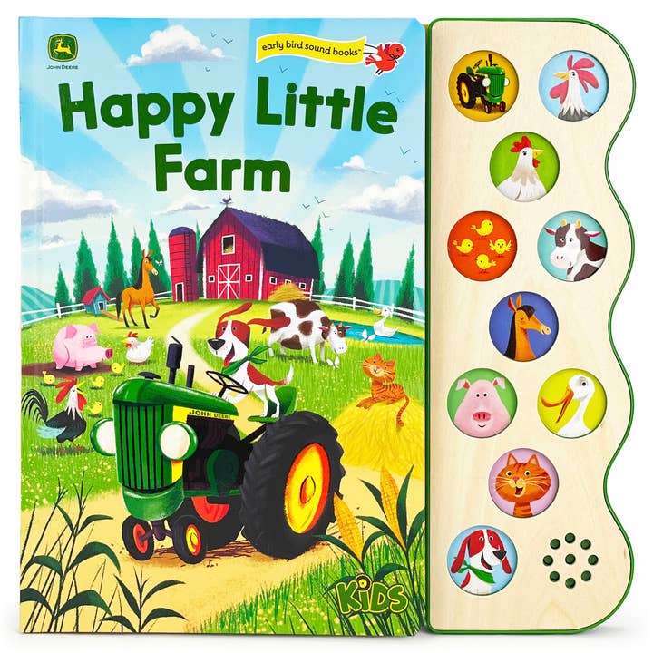 John Deere Kids Happy Little Farm 10-Button Farm Sound Book for wholesale by Cottage Door Press