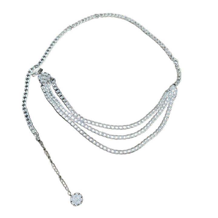 Pink Panache Brands - Wholesale Belt - Women's - Three layer chain belt, last call4