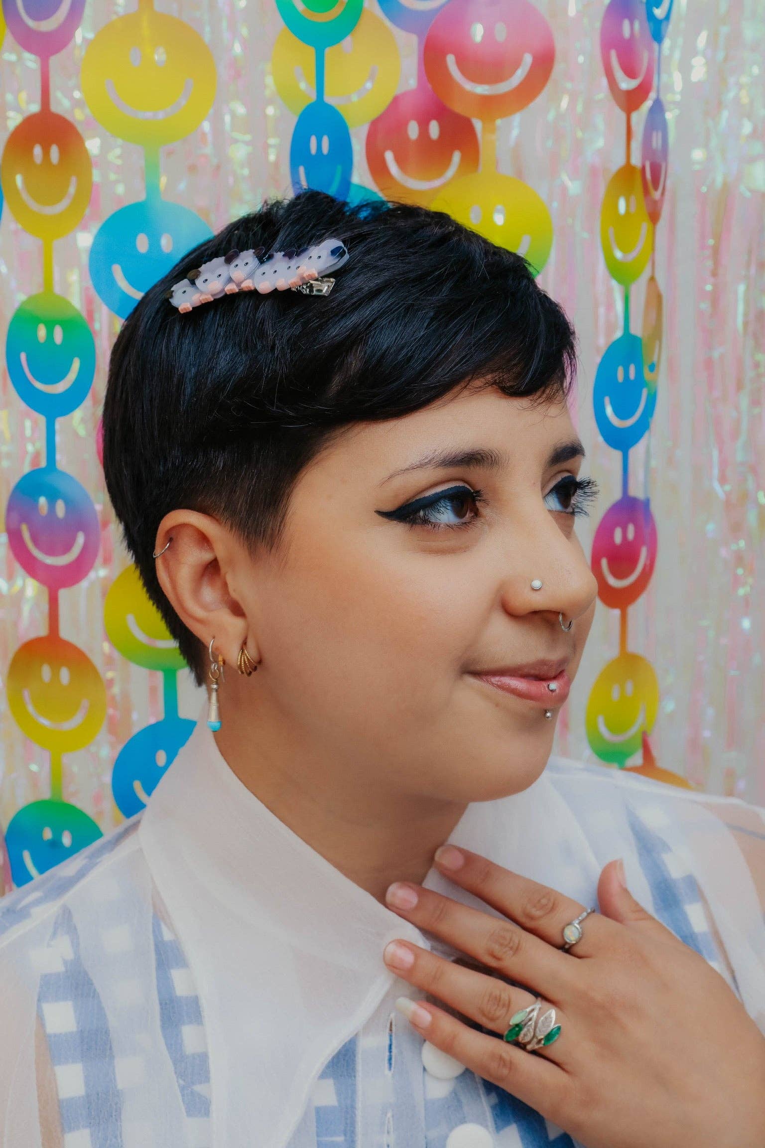 The Peach Fuzz – Conjunto de acessórios para cabelo - Mulher por atacado – Conjunto de Ganchos para Cabelo Família de Gambás9