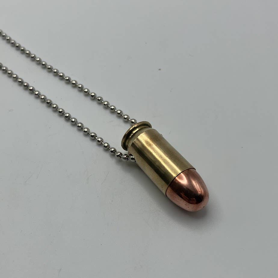 Vermont Cut Coins & 2nd Shot Round - Wholesale Pendant/Charm Necklace - Bullet Necklace - Many Calibers - .223 .45 9mm .40 10mm15