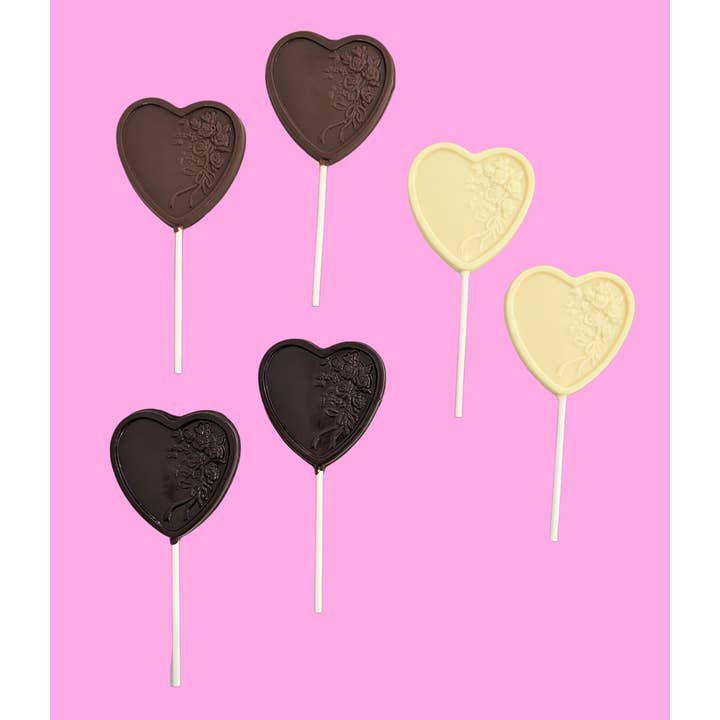 Sweet on Vermont Artisan Confections - Wholesale Lollipop - Valentine's Day Heart Lollipops
