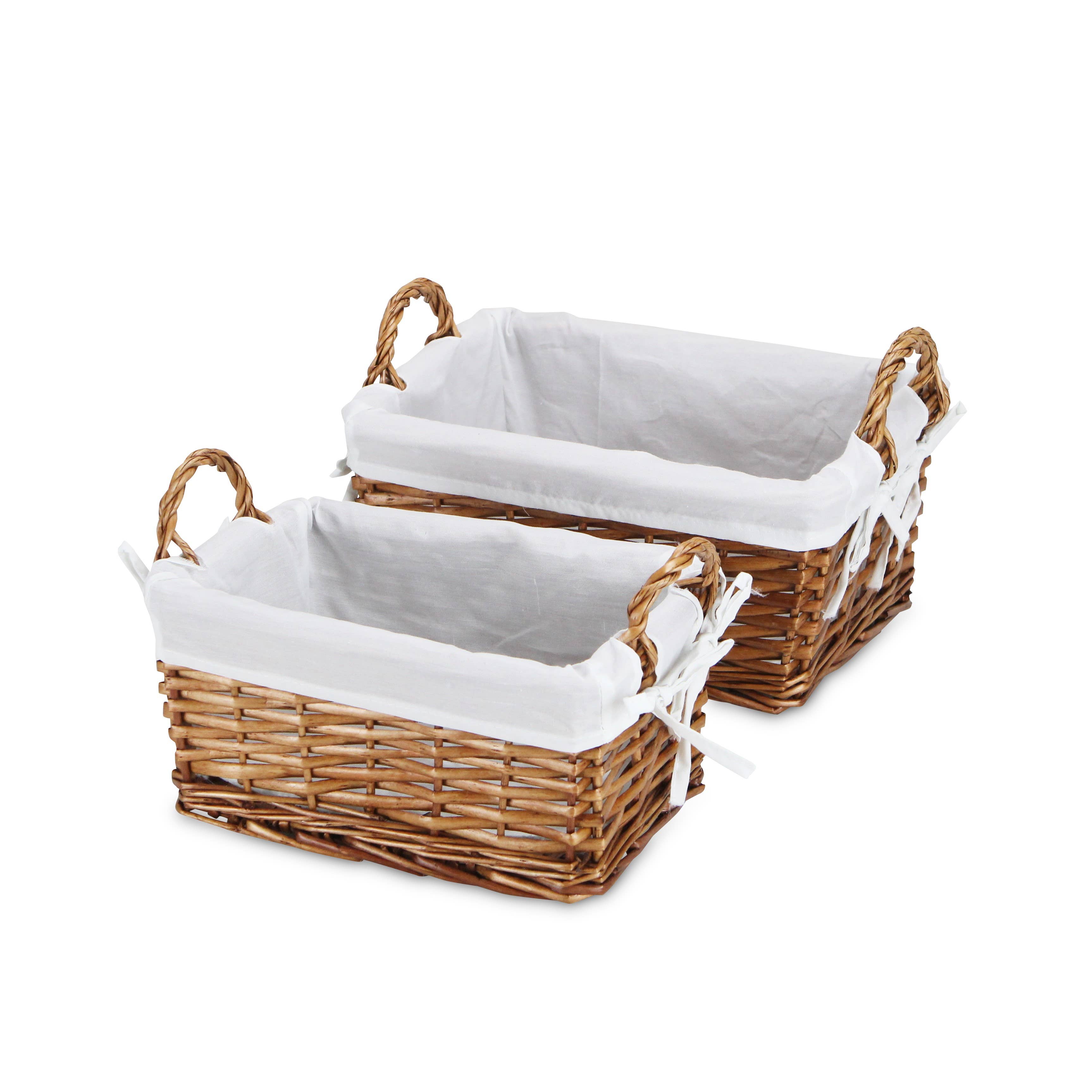 Cheungs Home Decor - Wholesale Food Gift Basket - Oreni 2 Piece Lined Rectangle Baskets8
