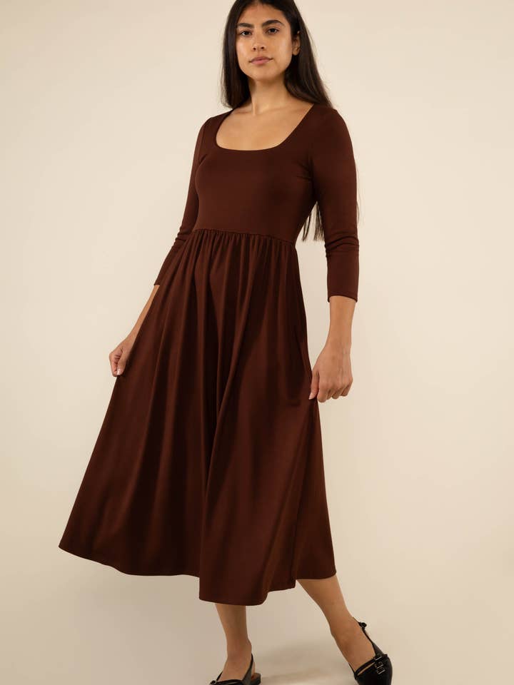 NLT - Wholesale Dress - Women's - Lake 3/4 Sleeve Swing Dress5