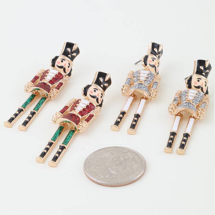 3AM BY H&D ACCESSORIES - Vente Boucles d'oreilles pendantes - Boucles d'oreilles pendantes Casse-Noisette à paillettes4