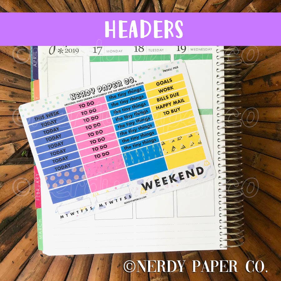 NERDY PAPER CO. - Wholesale Planner - WITCH POWER - Hand Drawn Deluxe Wizarding Full Kit - FK0015