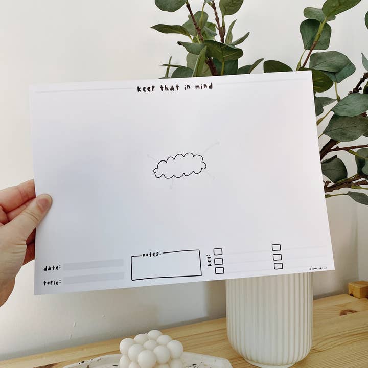 Keep that in Mind - A4 Mindmap Template Planner for wholesale by Studio Gee