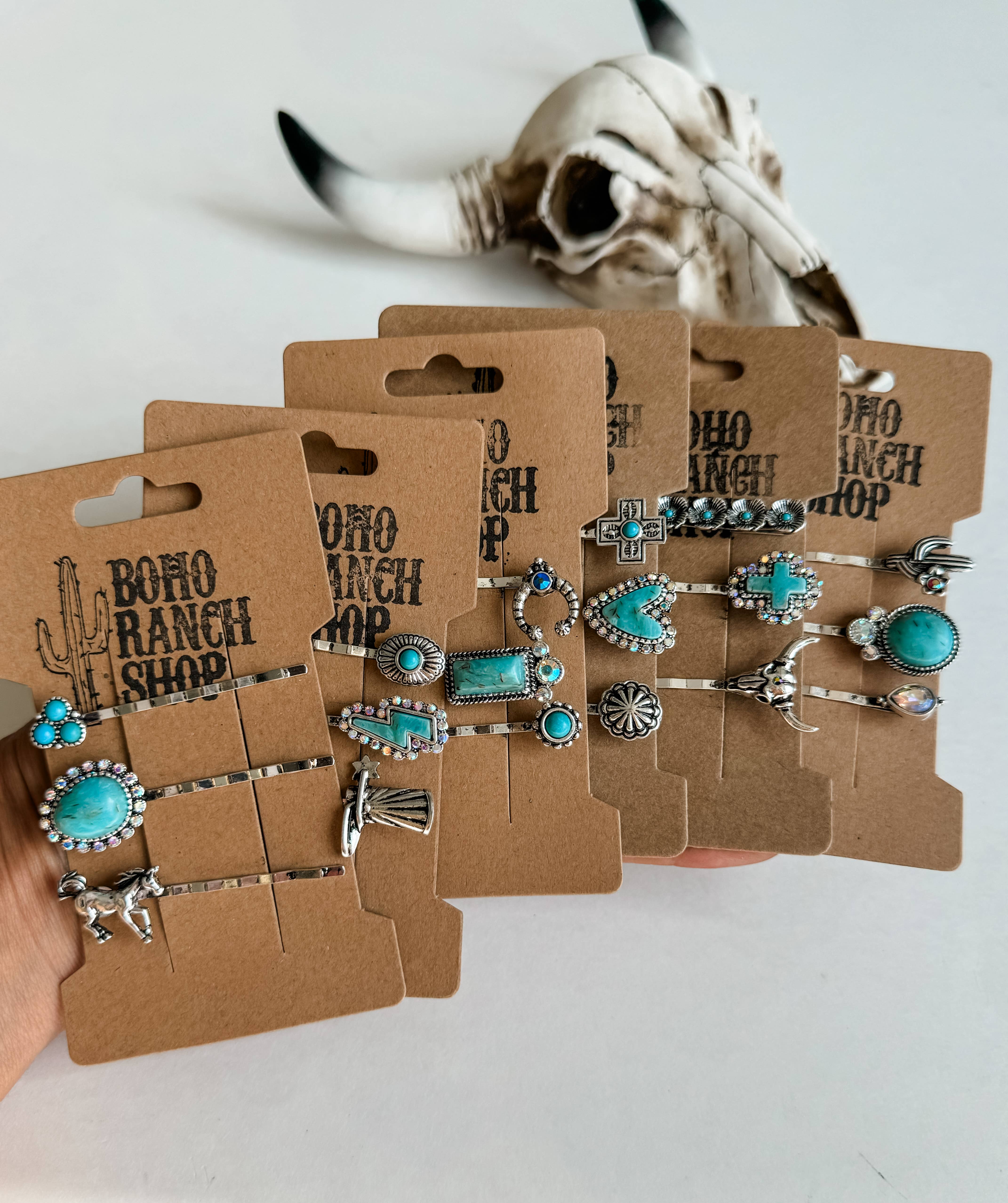 Boho Ranch Shop - Wholesale Bobby Pin - Women's - Western Hair Bobby 3 Pin Set - wedding, prom hair bridesmaid