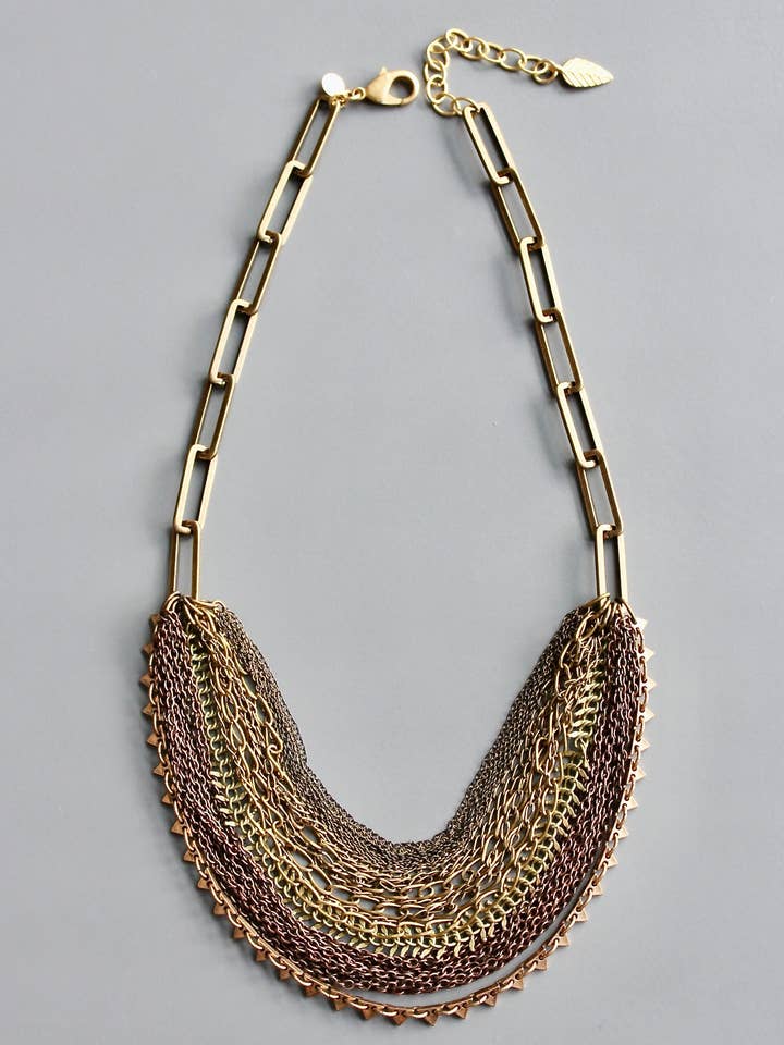 HYL321 Mehrreihige Halskette für den Großhandel von David Aubrey Jewelry