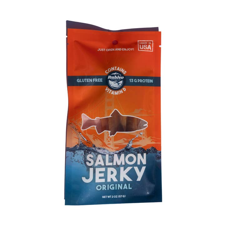 Rublev Corp – Jerky por atacado – Rublev Salmão Seco - Selvagem, Original, Feito nos EUA, 57 g0