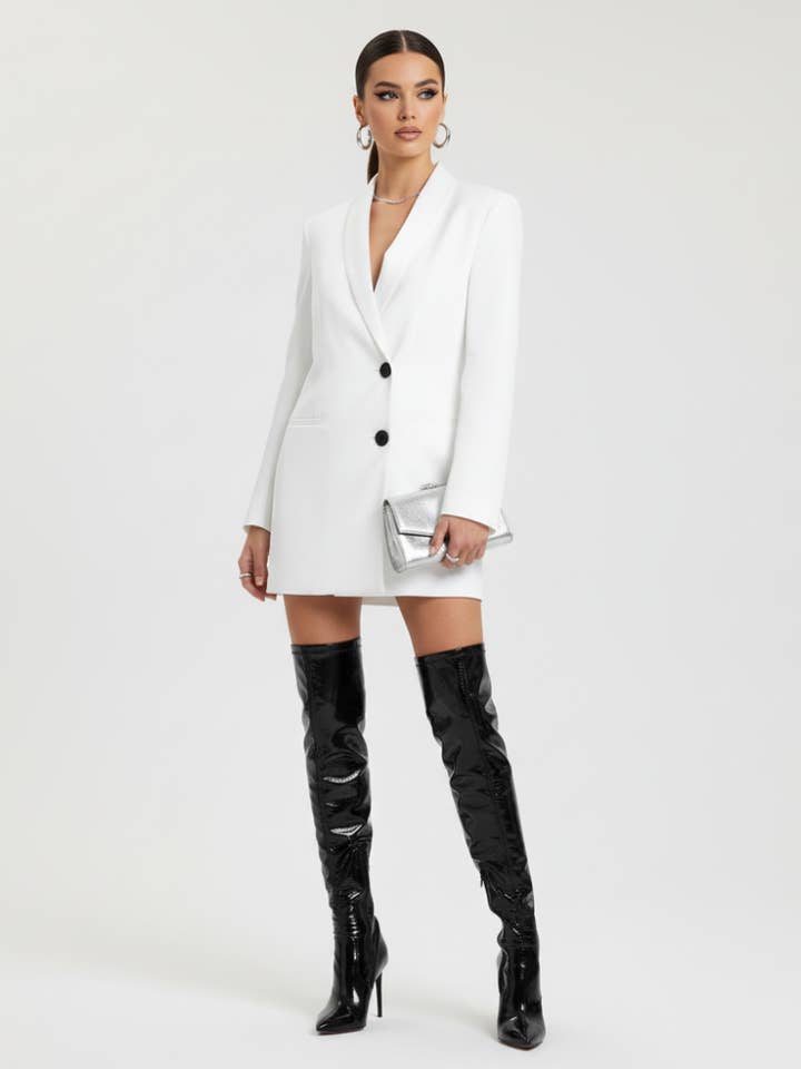Black And White Women's Suit Jacket, Wall Street, BYMANYC New York. for wholesale by BYMANYC NEW YORK