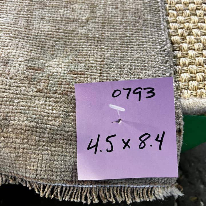 Banana Manor Rug Co. - Wholesale Area Rug - Vintage 4.5x8.4 Grey Turkish Oushak Rug8