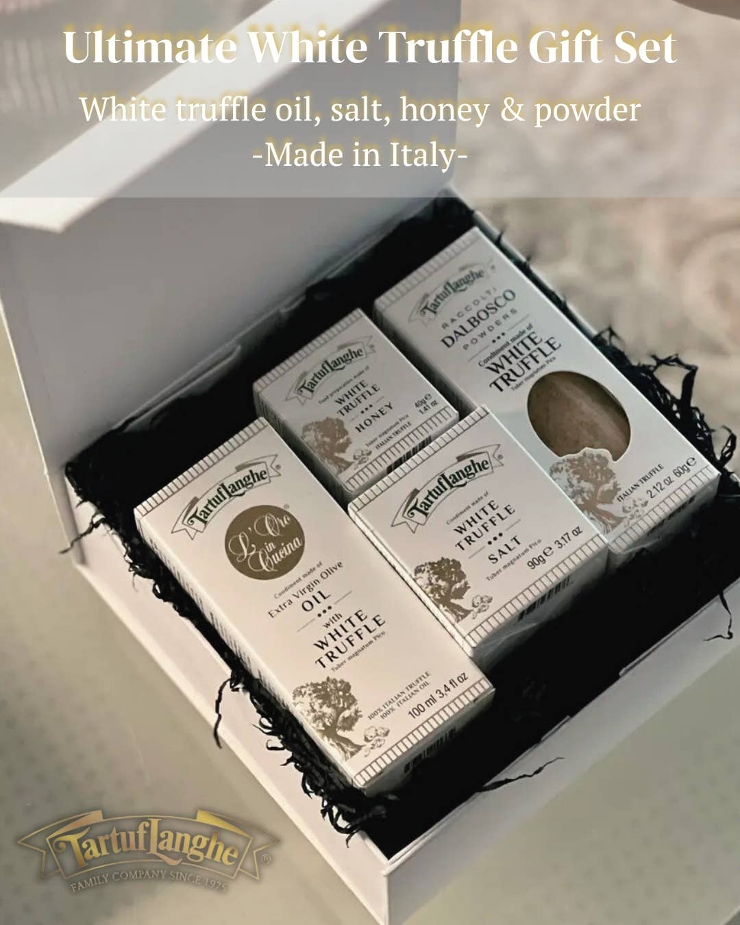 TartufLanghe - Vente Coffrets cadeaux - Le kit gastronomique ultime à la truffe blanche1