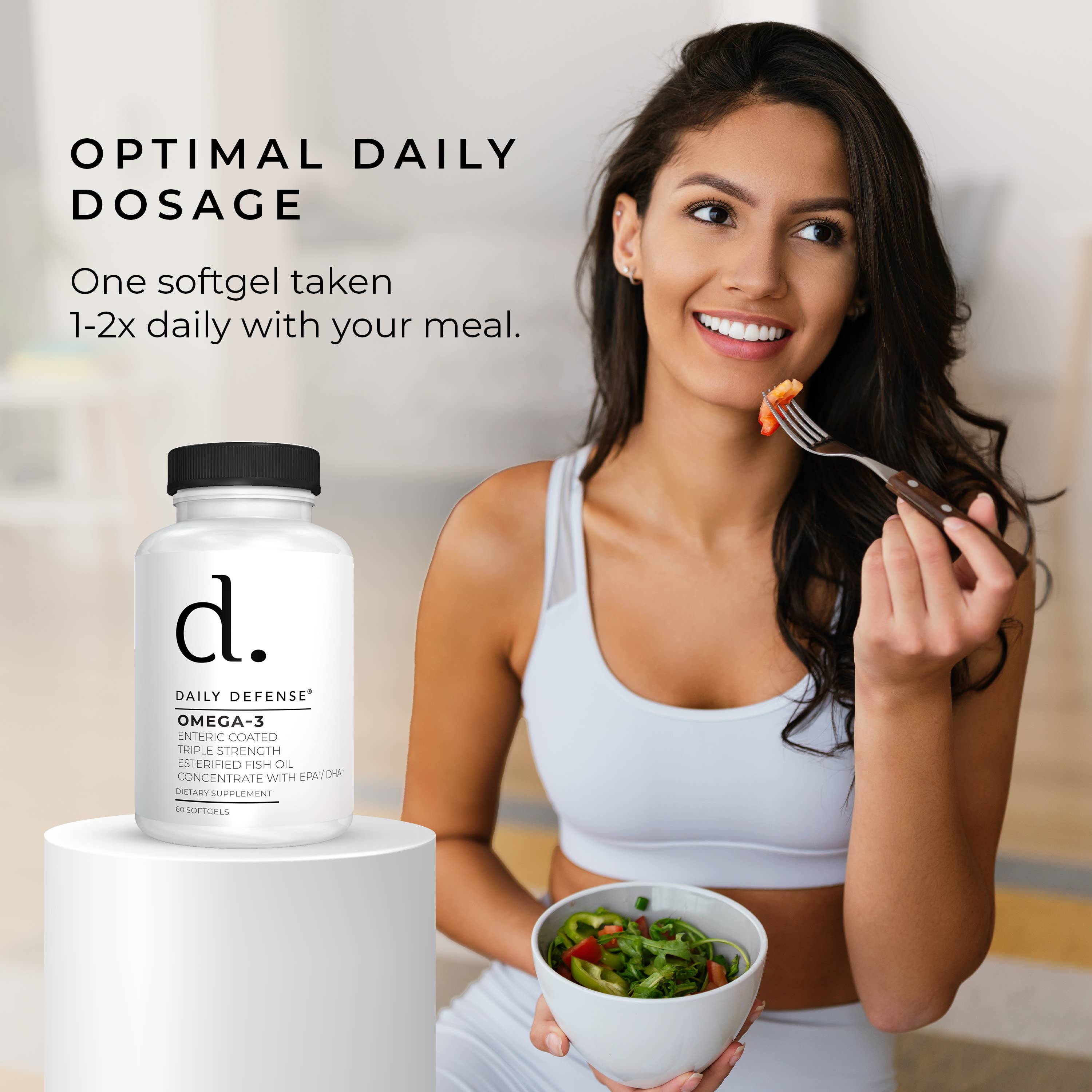 DAILY DEFENSE - Wholesale Oral Supplement/Vitamin - Omega-3 Enteric Coated Fish Oil Oral Supplement with EPA/DHA9