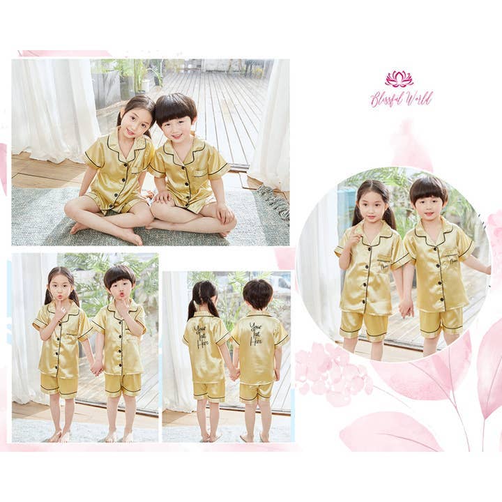 The Blissful - Wholesale Sleepwear Set - Kids - Luxury Flower Kids Pyjamas Set
