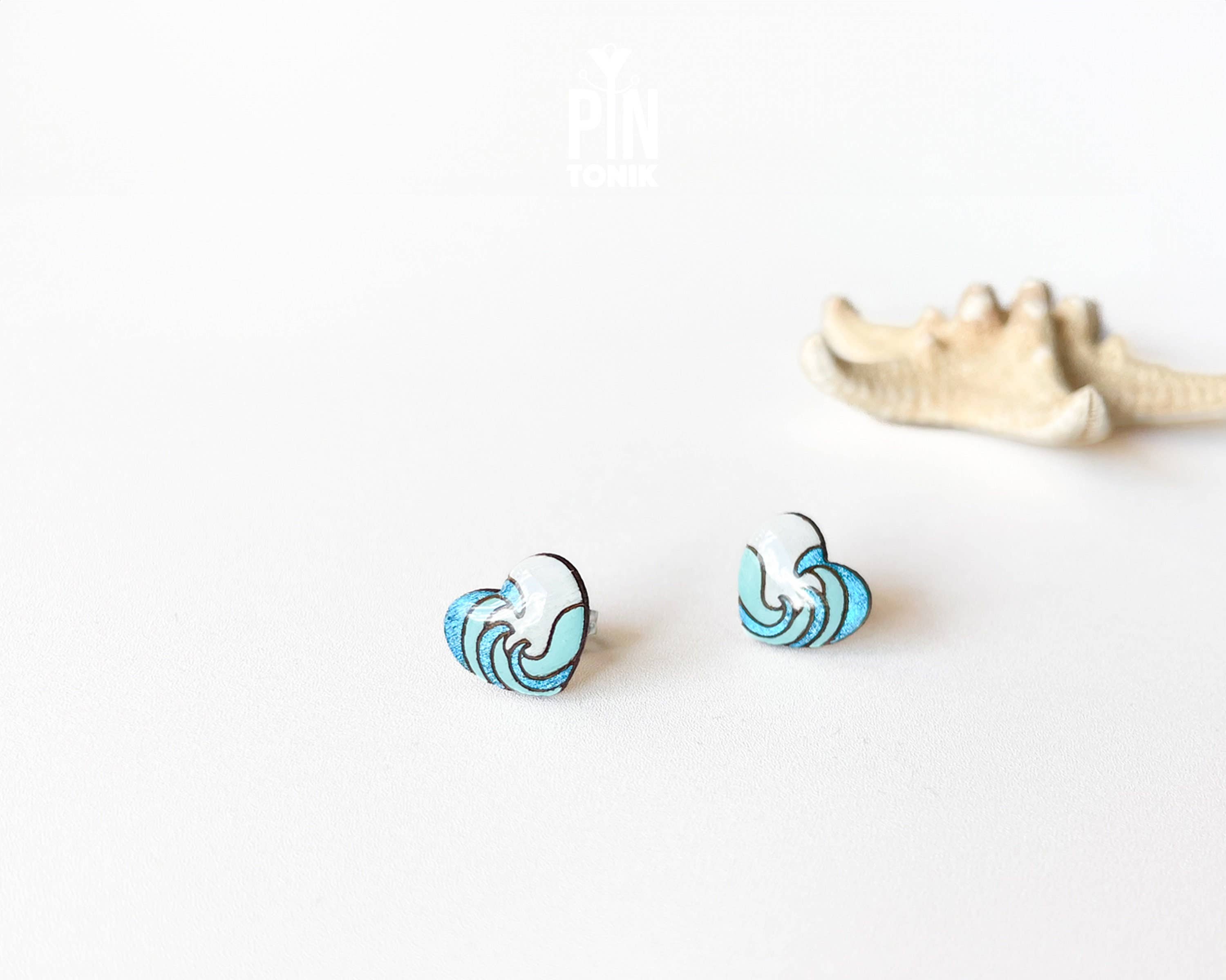 PinTonik - Wholesale Knopjes/oorstekers - Oceaan Golf Zomer Surf Kust Strand Oorbellen1