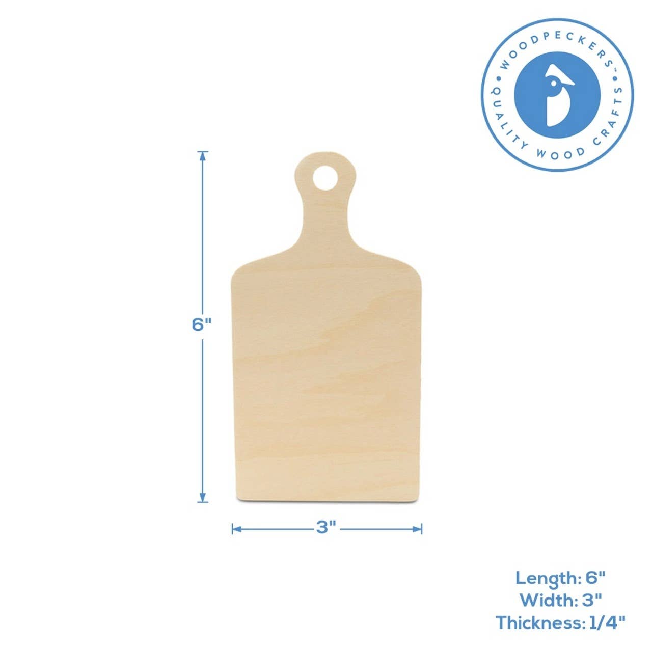 Woodpeckers Crafts - Wholesale Cutouts - Wood Cutting Board Cutout with Handle0