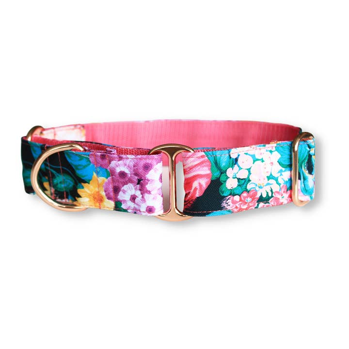 Hundhalsband - Rosa Blommor - Eco Canvastyg för wholesale av Bloom Paws