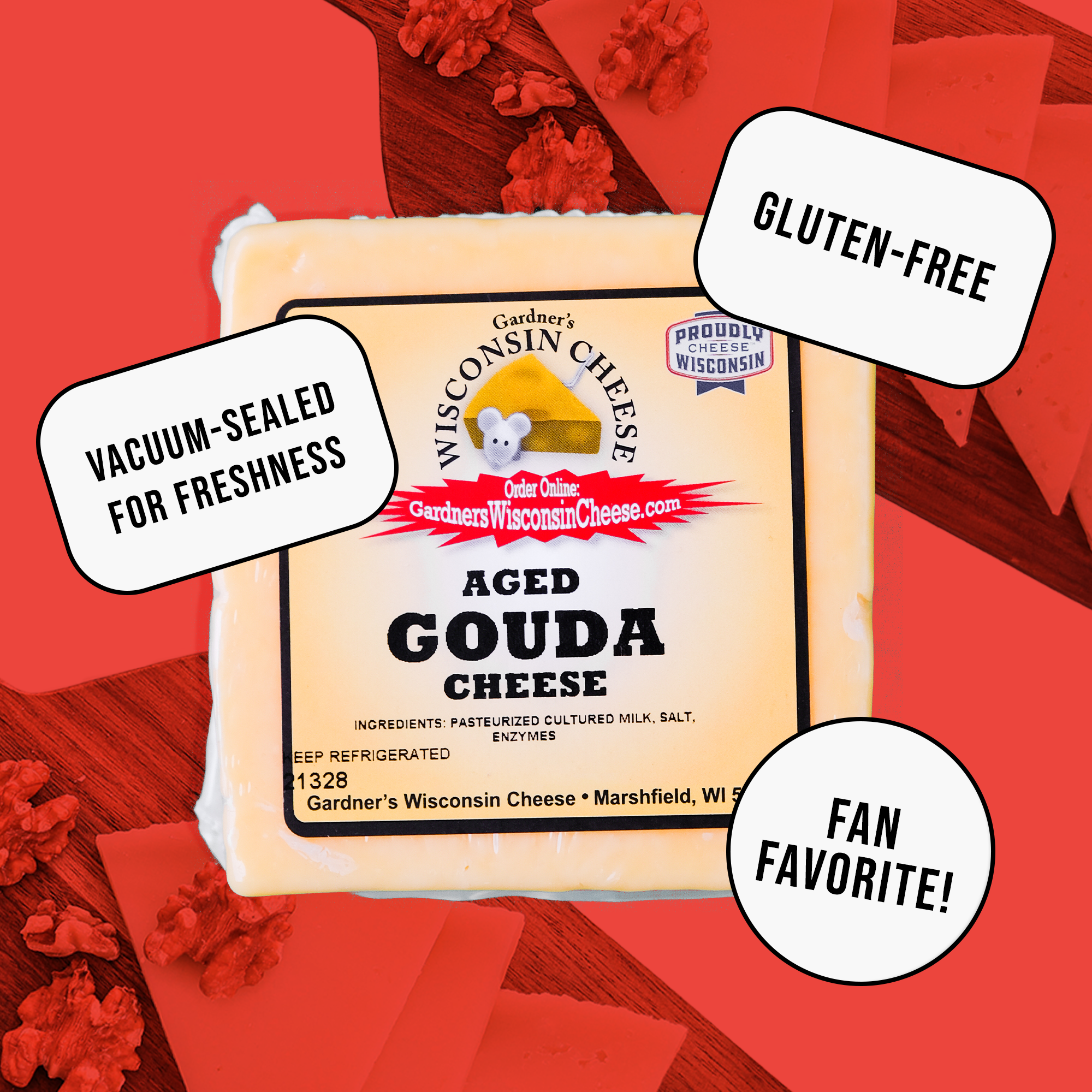 Gardner's Wisconsin Cheese and Sausage - Wholesale Cheese - Aged Gouda Cheese1