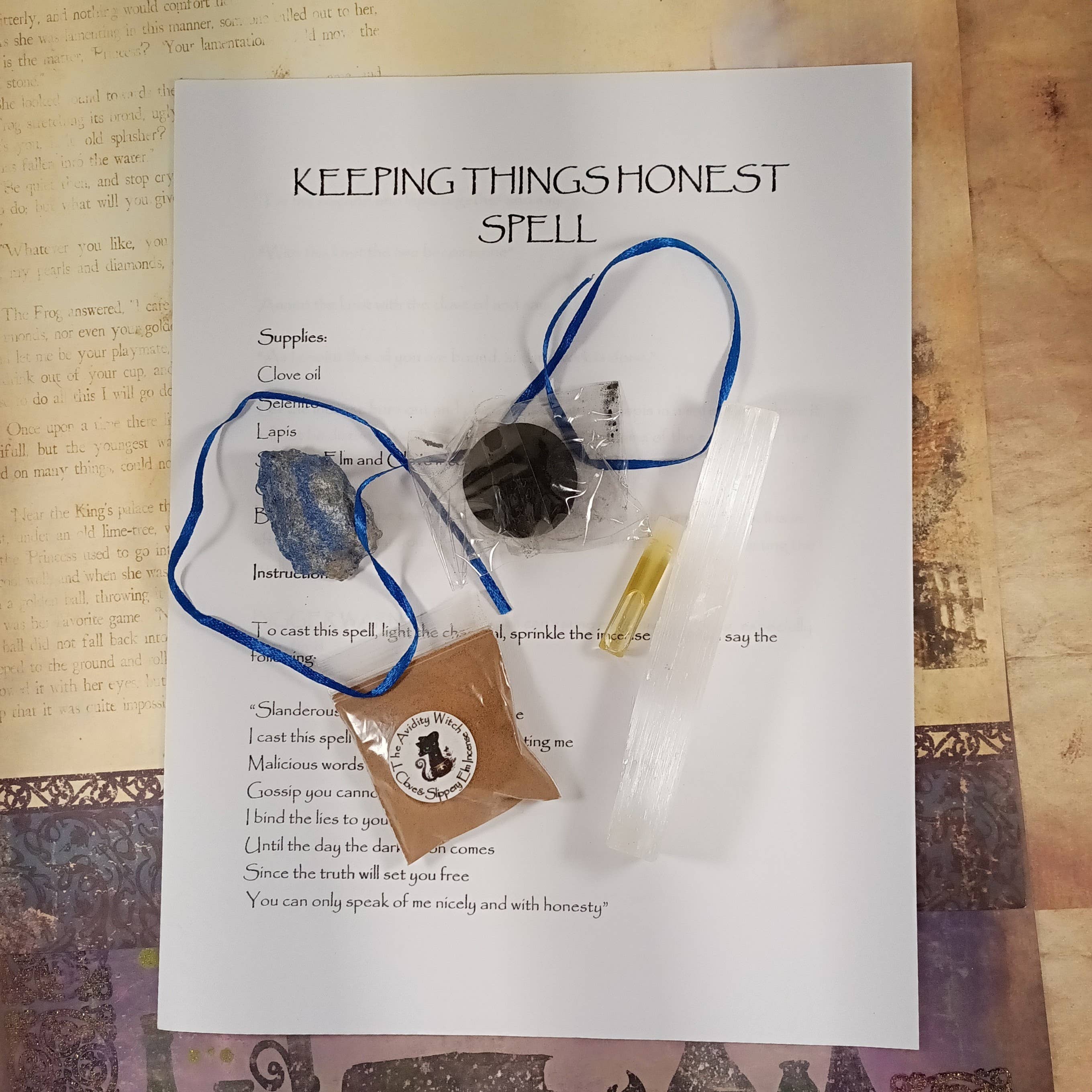 The Avidity Witch - Wholesale Meditation Supplies - Keeping Things Honest Spell Kit1