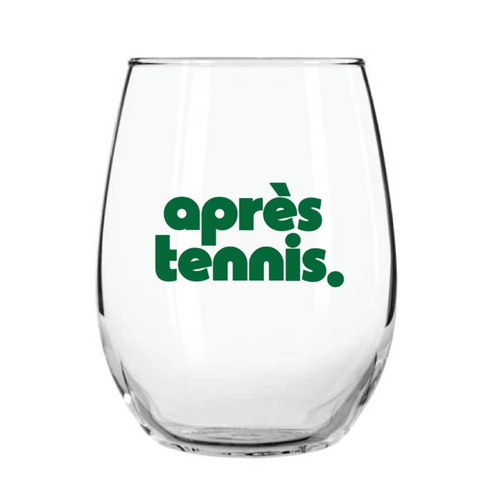 Talisman Après Tennis Wine Glass for wholesale by Talisman & Co.