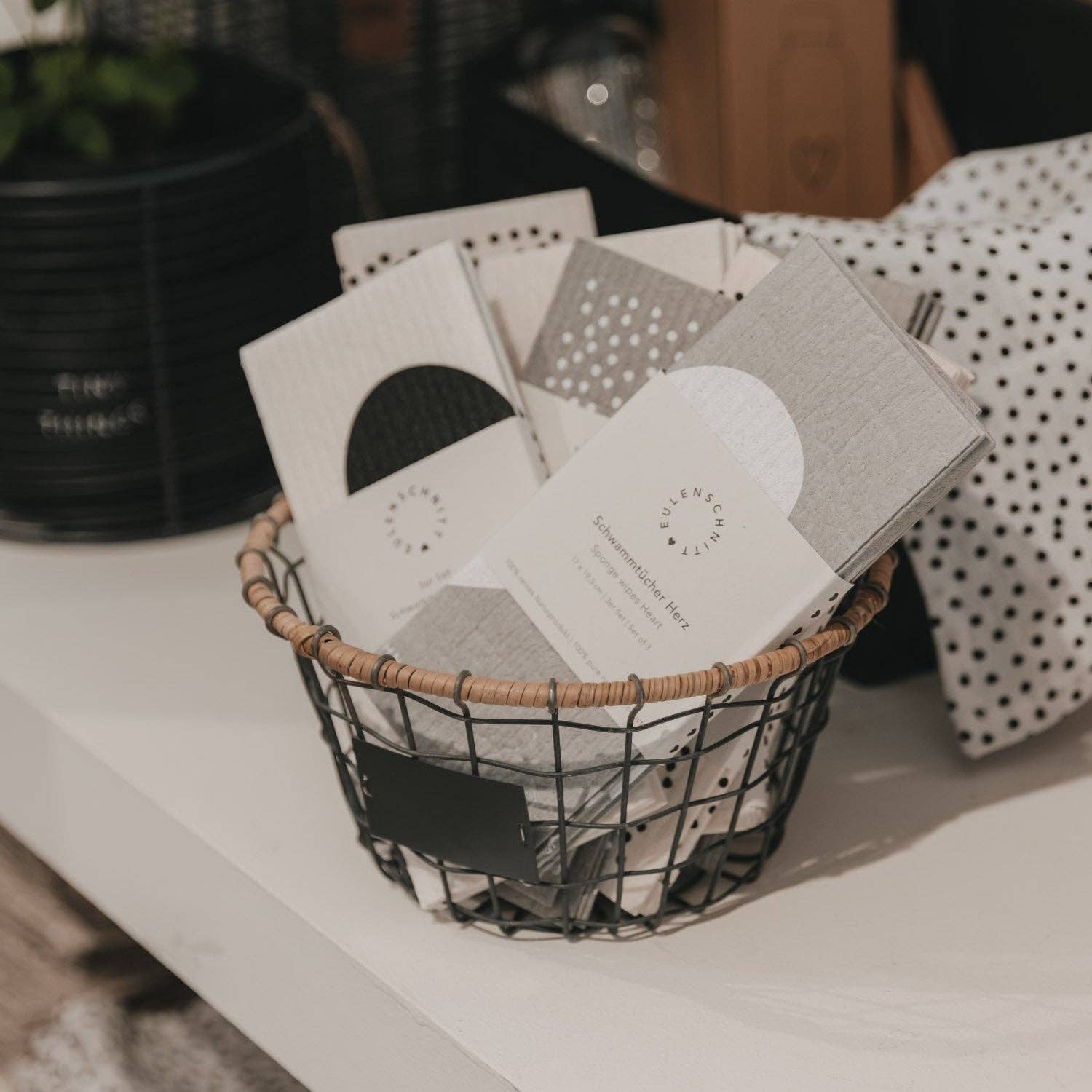 Eulenschnitt – Engroshandel Køkkenhåndklæde – Svampeklude hjerte i 3-pak (VE = 10 stk)1