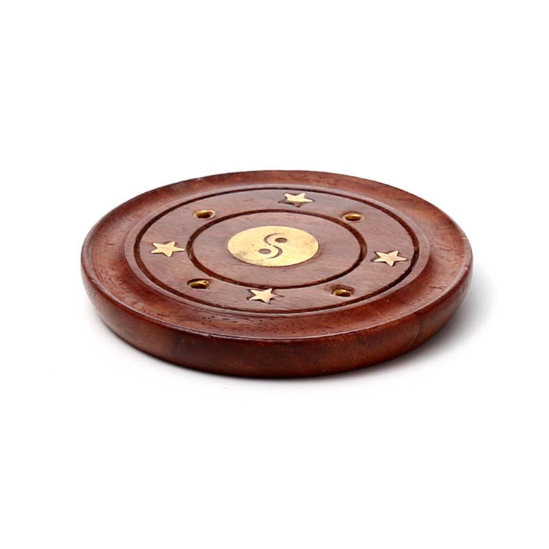 Puckator Ltd - Wholesale Incense Holder - Sheesham Ashcatcher Incence Sticks & Cones Burner Yin Yang2