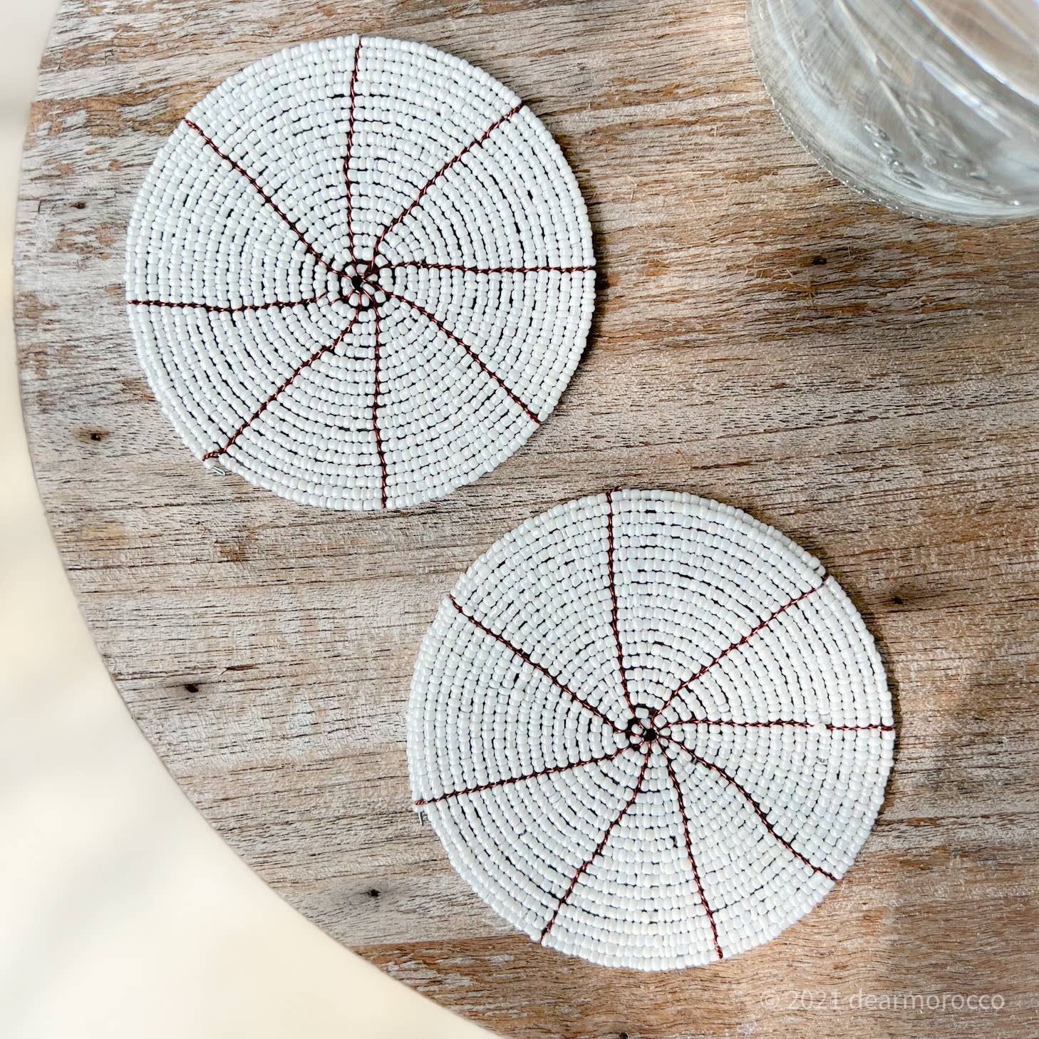 dear Morocco - Wholesale Coasters - Hand beaded coaster 10cm4