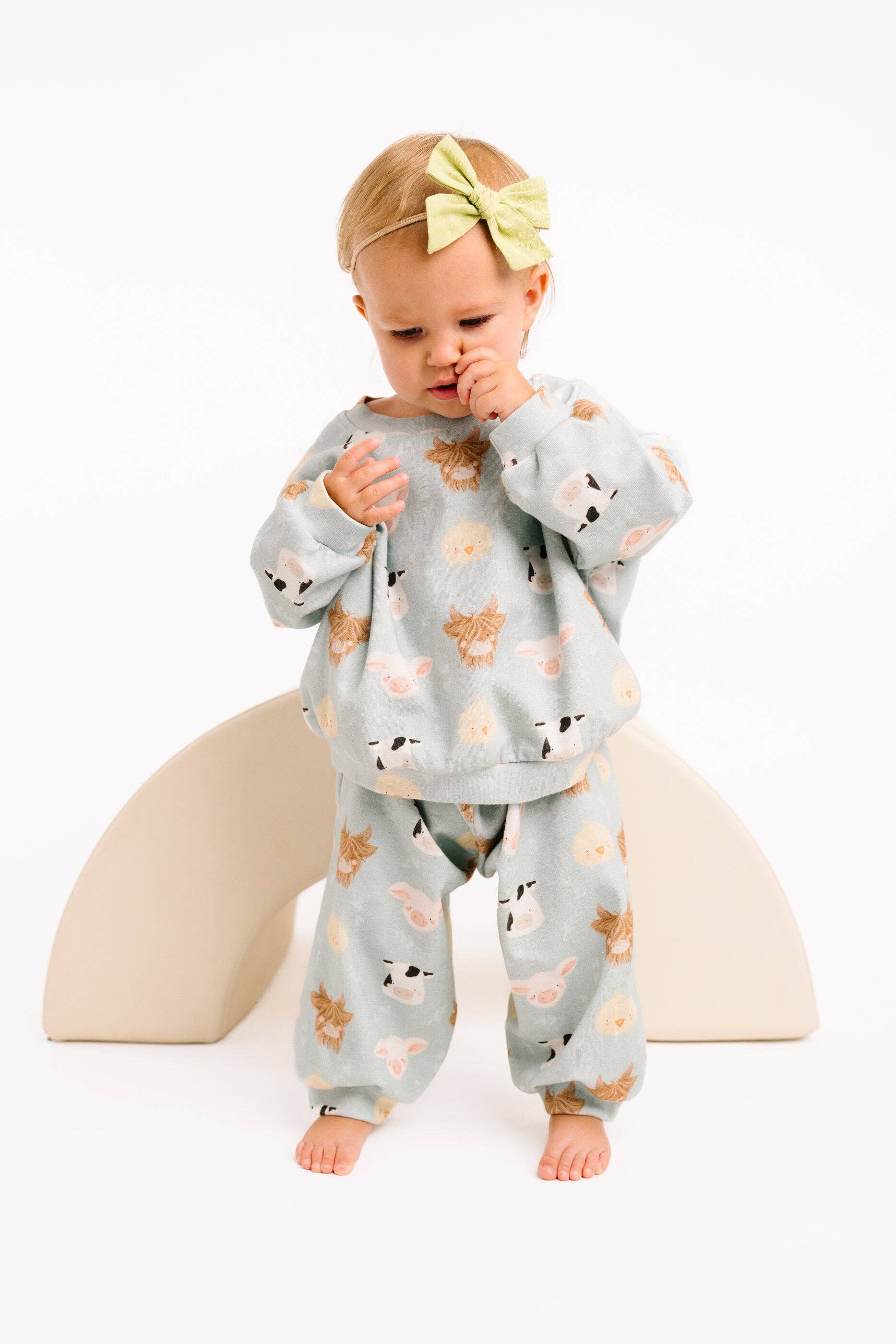 Little One Shop - Wholesale Top & Pant Set - Baby - Happy Farm Sweatsuit6