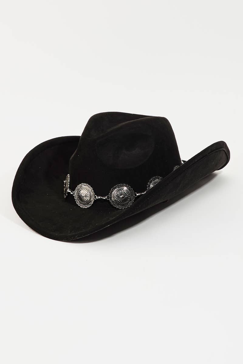 anbfashion - Vente Chapeau de cowboy – femme - Chapeau de cowboy Boho Disc Strap 540