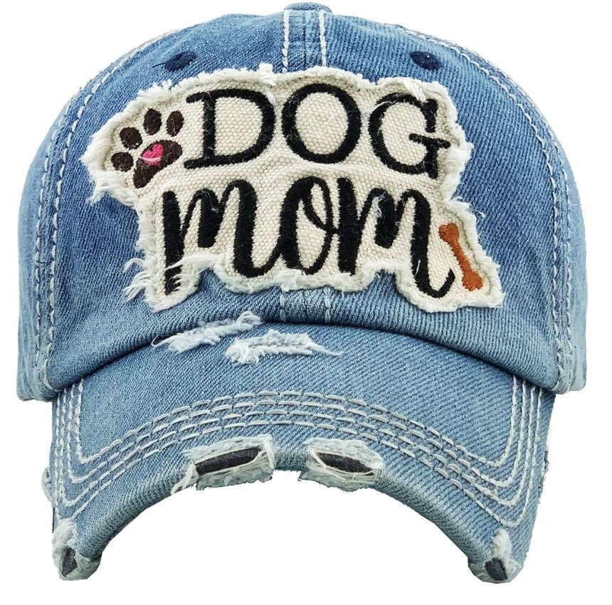 MiMi Wholesale - Wholesale Baseball Cap - Women's - KBV1140 "DOG MOM" Washed Vintage Premium Cotton Cap5