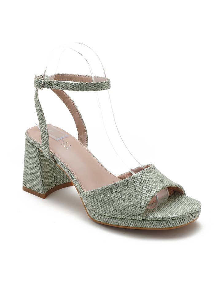 Joia Paris - Wholesale High Heels - Women's - Platform heel sandal in canvas H8-903