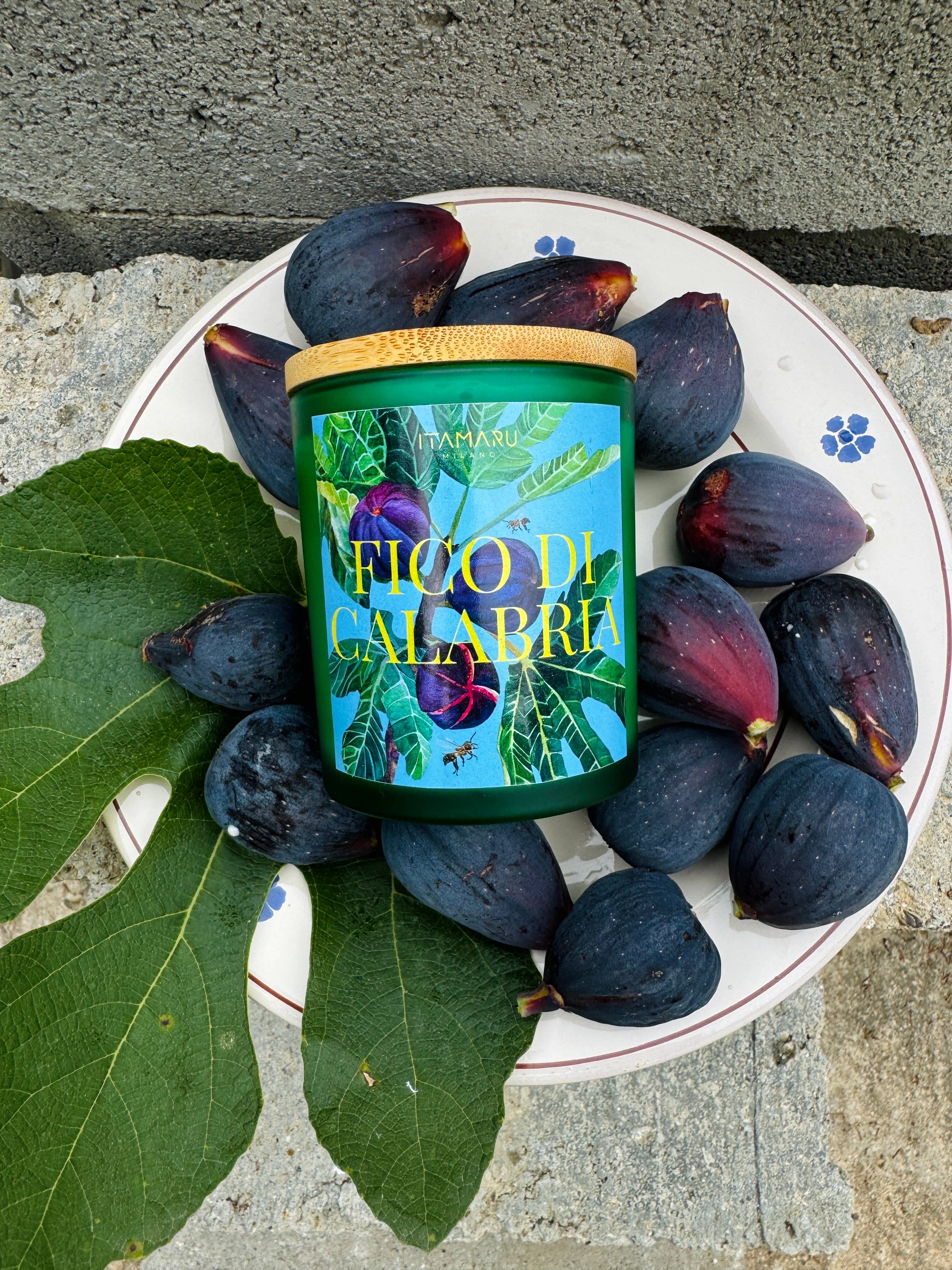 ITAMARU - Vente Bougie en bocal - Bougie parfumée à la cire de soja FICO DI CALABRIA (parfum figue boisée)2