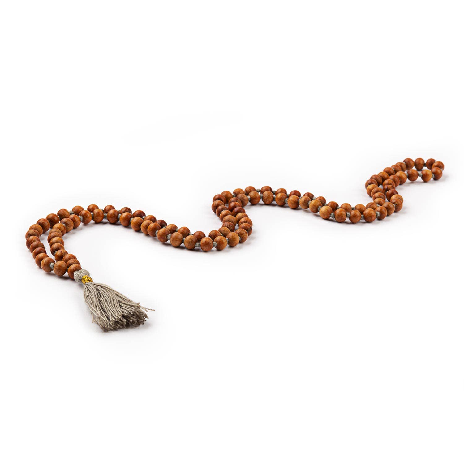 Bodynova - Wholesale Prayer Beads Necklace - Mala Yoga necklace with sandalwood scent, coloured tassel, 10816