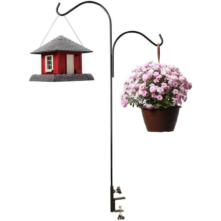 Ashman Online - Wholesale Outdoor Ornament/Decor - Ashman Double Span Black Deck Hook (2 pack), 46-Inch Length, Super Strong and ideal for Bird Feeders, Hanging Baskets, Lanterns, Wind Chimes.