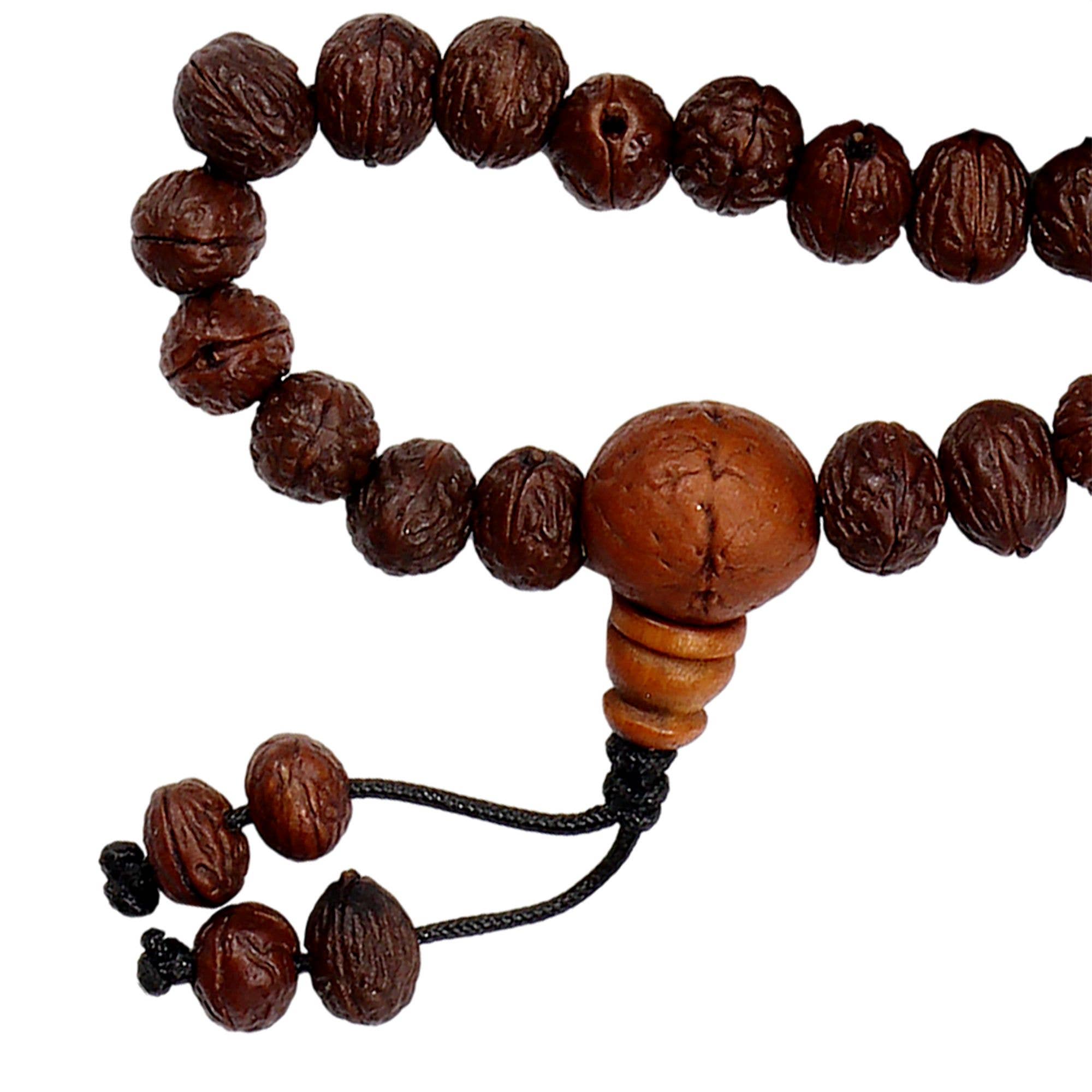 Tribal Trade GmbH - Wholesale Bib Necklace - Prayer chain Raktu beads dark brown necklace mala chain1