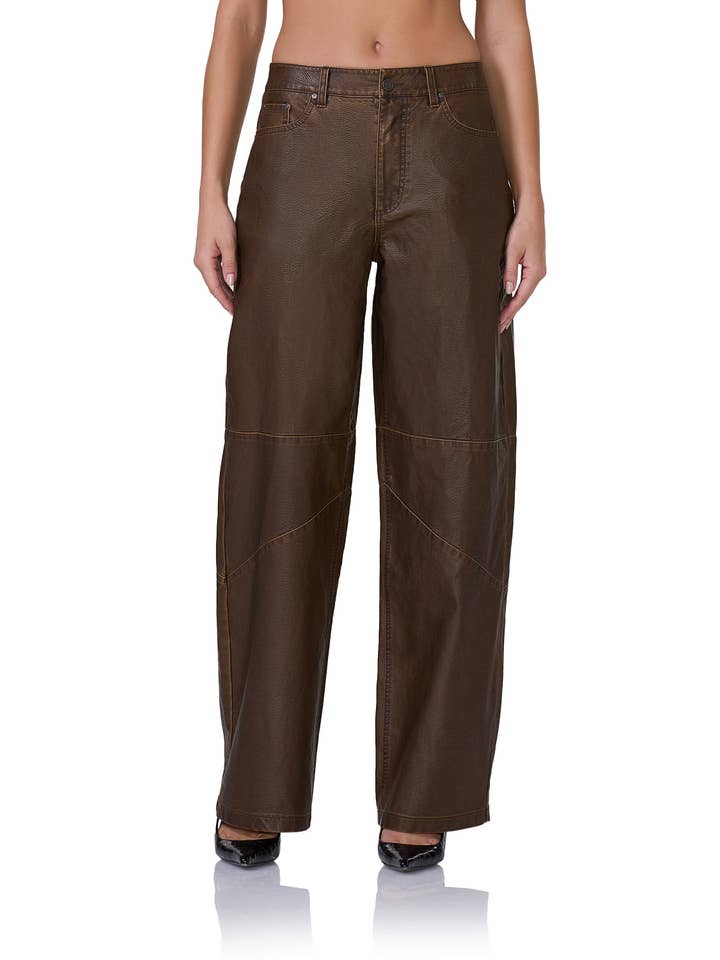 Ajax Barrel Jean - Washed Brown for wholesale on Faire