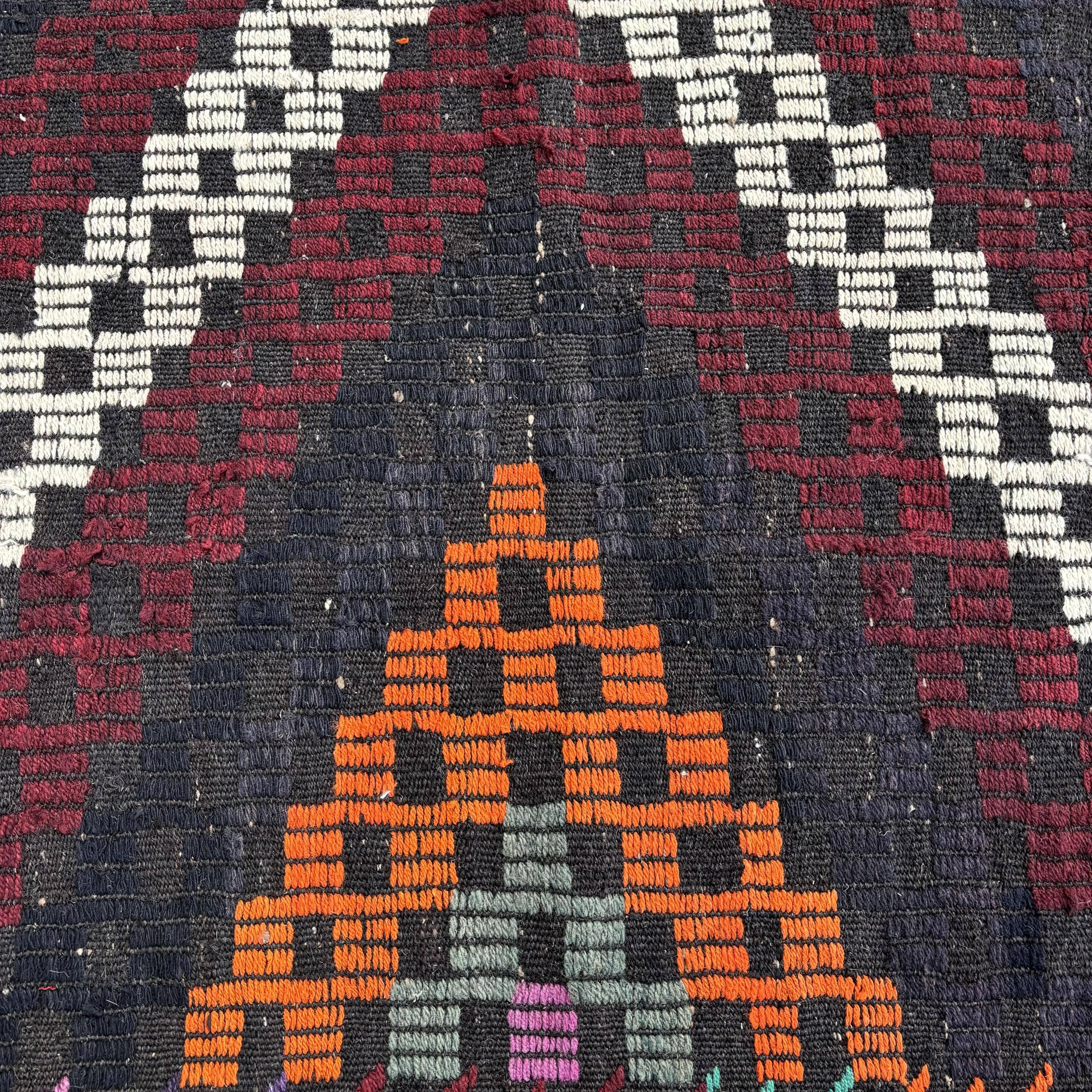 The Loom Wholesale – Tapete por atacado – Tapete Kilim Bordado Vintage Turco Oushak 2,7x9,3 pés7