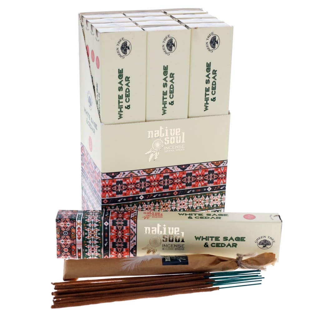 WONDER IMPORTS AUSTRALIA - Wholesale Incense - Native Soul 15gms - White Sage and Cedar Incense0