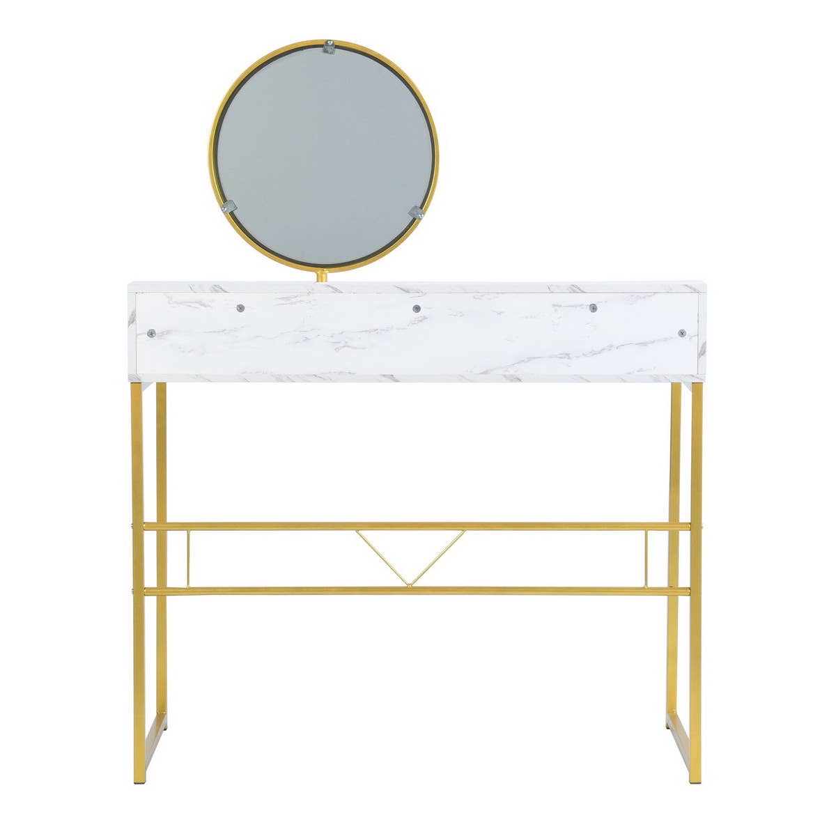 39F Inc. - Wholesale Vanity Mirror - Modern Vanity Desk with Gold Frame and Marble Top4