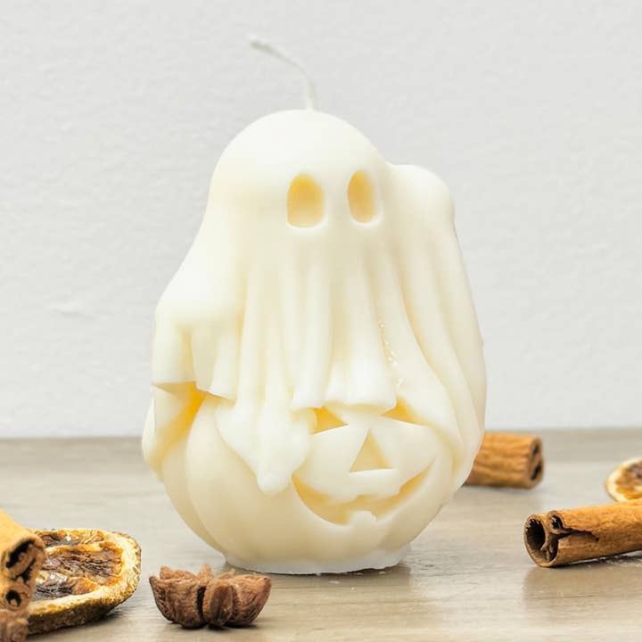 Ghost and Pumpkin Halloween Candle - Halloween Decoration for wholesale by Eli and Things
