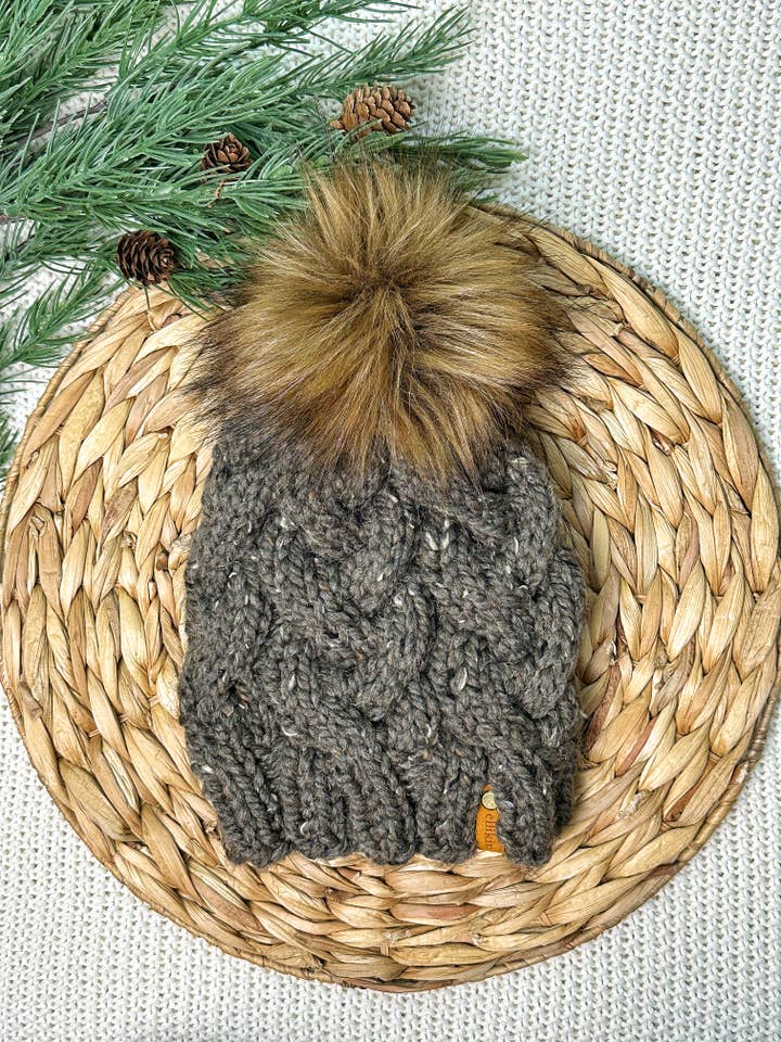 Monster Cables Beanie in Barley for wholesale by Ellikin Knits