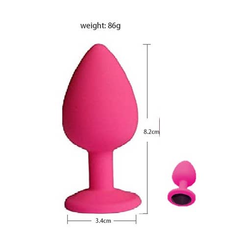 Kinky Pleasure - Wholesale Sex Toy - Power Escorts - BR134 - Silicone Butt Plug - Pink - 3 Pack - 6 Colors11