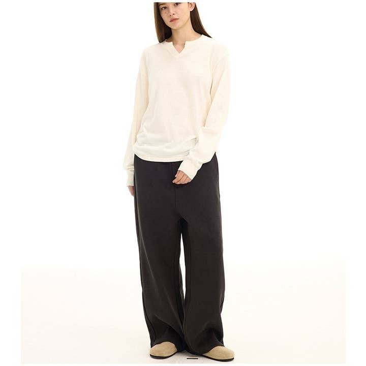 Pantalon de survêtement d'hiver unisexe doublé polaire coupe ample pour la vente par Sheer Trend