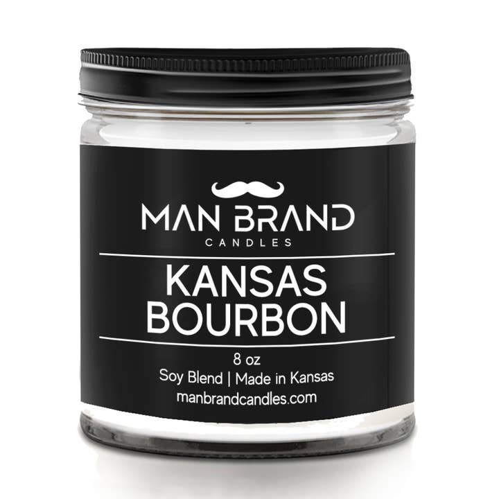 Man Brand Candles Kansas Bourbon for wholesale by Man Brand Candles