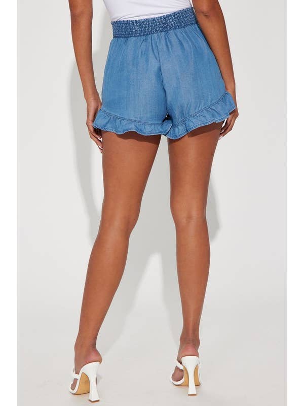 5besties inc – wholesale Shorts – Women’s – Ruffled Denim Shorts1