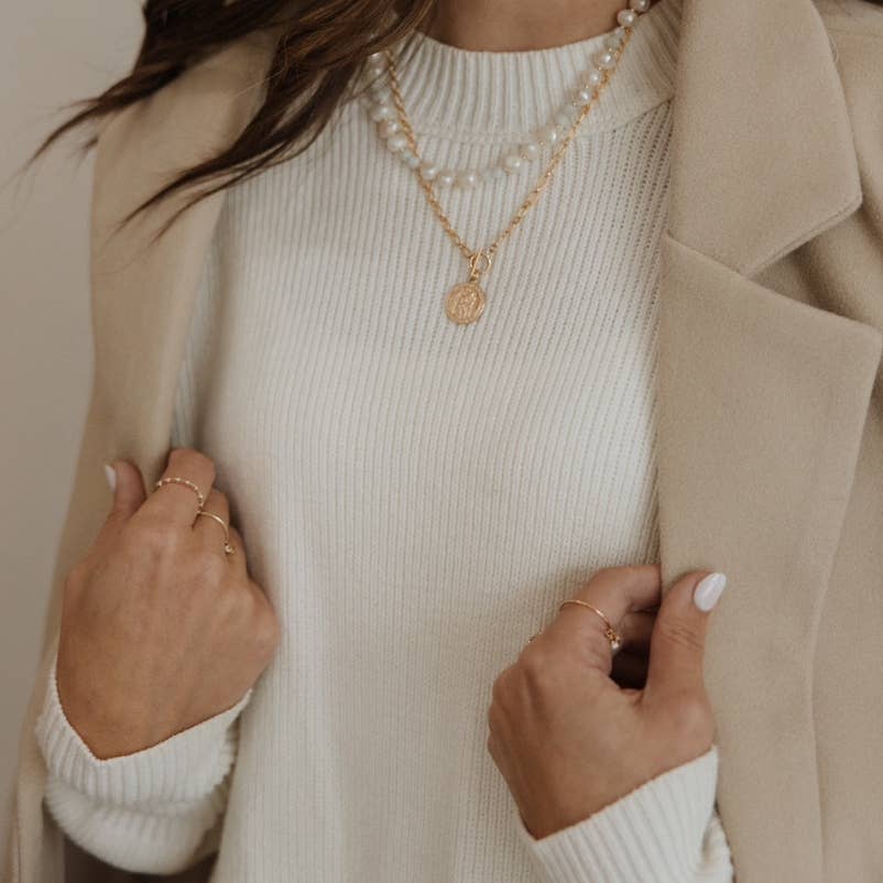 True by Kristy Jewelry - Wholesale Beaded/Pearl Necklace - Reef Freshwater Pearl Beaded Beach Necklace Gold Filled2