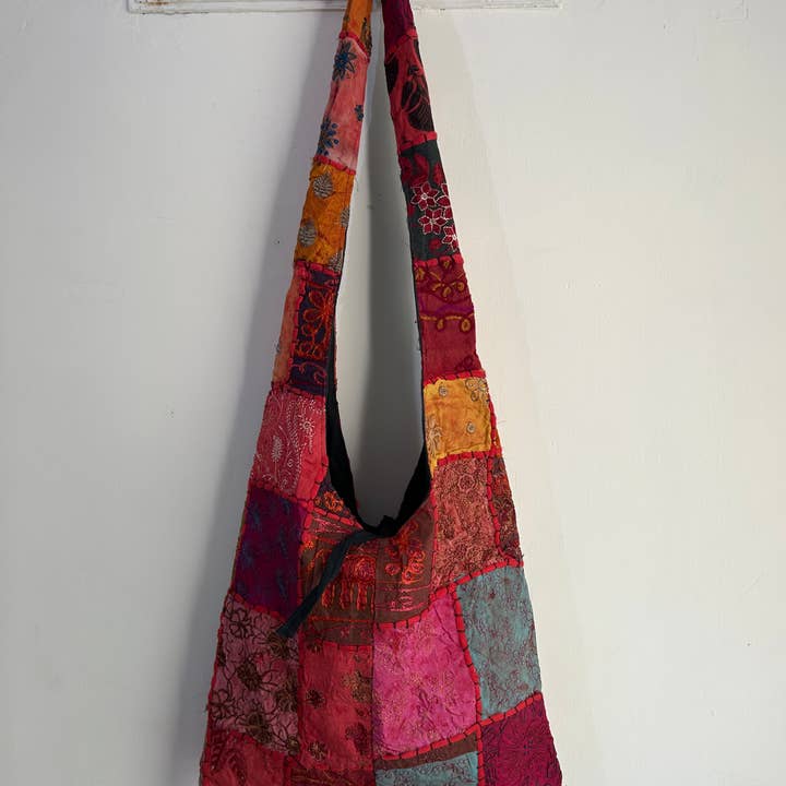 Meghcraft - Vendita all'ingrosso Borsa tote - Donna - Borsa Jhola Patchwork Vintage Indiano - Borsa a Tracolla Borsa Boho10